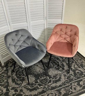 Стул BREEZE BLUVEL-14 GREY, велюр / черный каркас М-City в Асбесте - asbest.mebel24.online | фото 3
