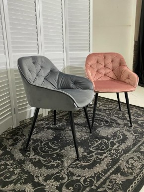 Стул BREEZE BLUVEL-14 GREY, велюр / черный каркас М-City в Асбесте - asbest.mebel24.online | фото 4