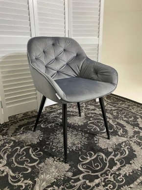 Стул BREEZE BLUVEL-14 GREY, велюр / черный каркас М-City в Асбесте - asbest.mebel24.online | фото 6
