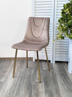 Стул ELLI BLUVEL-40 Бежевый, велюр / золотой каркас М-City в Асбесте - asbest.mebel24.online | фото 4