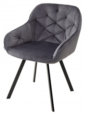 Стул GALE 360 град. поворот. BLUVEL-14 GREY, велюр/ черный каркас, М-City в Асбесте - asbest.mebel24.online | фото 4
