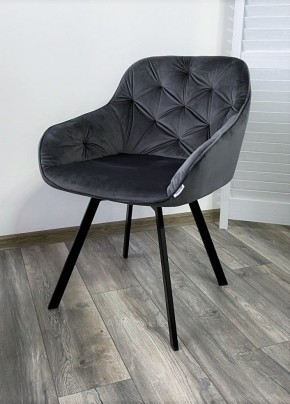 Стул GALE 360 град. поворот. BLUVEL-14 GREY, велюр/ черный каркас, М-City в Асбесте - asbest.mebel24.online | фото 6