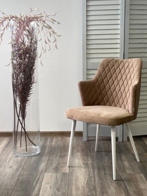 Стул HERMAN 360 град. БЕЖЕВЫЙ #5, велюр / белый каркас М-City в Асбесте - asbest.mebel24.online | фото 2