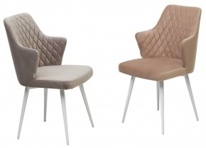 Стул HERMAN 360 град. БЕЖЕВЫЙ #5, велюр / белый каркас М-City в Асбесте - asbest.mebel24.online | фото 6