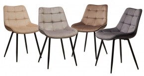 Стул MIAMI G062-03 светлый беж, велюр / черный каркас М-City в Асбесте - asbest.mebel24.online | фото 2