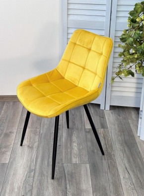 Стул MIAMI G062-20 желтый, велюр / черный каркас М-City в Асбесте - asbest.mebel24.online | фото 4