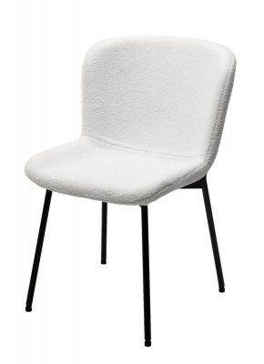 Стул RIYA UF992-01 Белый, teddy / черный каркас М-City в Асбесте - asbest.mebel24.online | фото 1