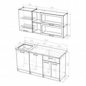 ТАТЬЯНА Кухонный гарнитур Стандарт (1600 мм ) в Асбесте - asbest.mebel24.online | фото 2