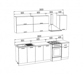 ТЕХНО Кухонный гарнитур 2,0 м Компоновка №2 в Асбесте - asbest.mebel24.online | фото 10