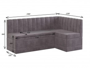 ТОМЕНТО Кухонный уголок с коробом д/хранения (велюр 1 кат) в Асбесте - asbest.mebel24.online | фото 2