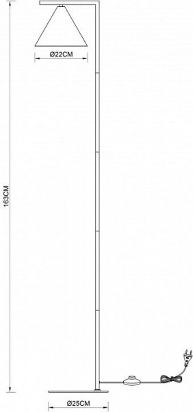 Торшер Arte Lamp David A7033PN-1BK в Асбесте - asbest.mebel24.online | фото 2