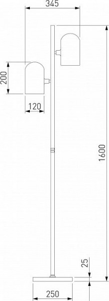 Торшер Eurosvet Bambola 01164/2 латунь в Асбесте - asbest.mebel24.online | фото 2