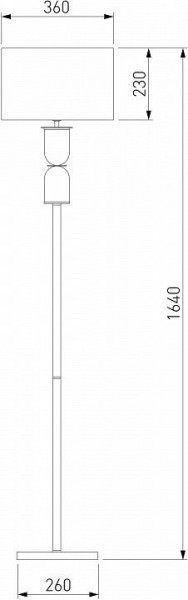 Торшер Eurosvet Caprera 01154/1 латунь в Асбесте - asbest.mebel24.online | фото 3