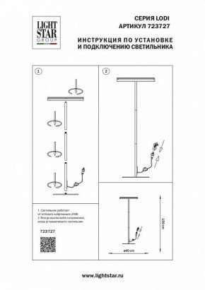 Торшер Lightstar Lodi 723727 в Асбесте - asbest.mebel24.online | фото 2