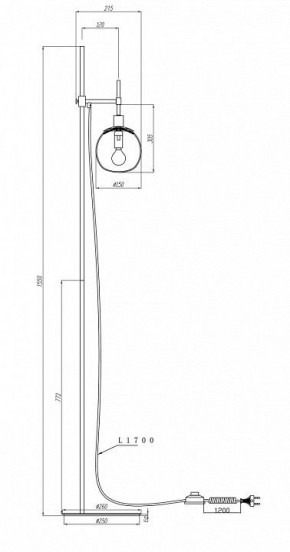 Торшер Maytoni Erich MOD221-FL-01-G в Асбесте - asbest.mebel24.online | фото 5