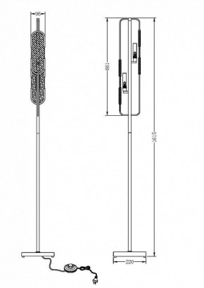 Торшер Maytoni Marmo MOD099FL-02G в Асбесте - asbest.mebel24.online | фото 2