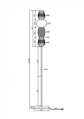 Торшер Maytoni Pattern MOD267FL-L32CH3K в Асбесте - asbest.mebel24.online | фото 2