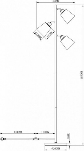 Торшер Moderli Floor V3051-3F в Асбесте - asbest.mebel24.online | фото 3