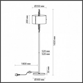 Торшер Odeon Light Margaret 5415/3F в Асбесте - asbest.mebel24.online | фото 4