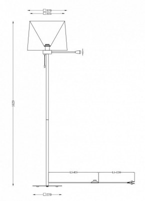 Торшер с подсветкой Maytoni Farel Z001FL-L3W-1B в Асбесте - asbest.mebel24.online | фото