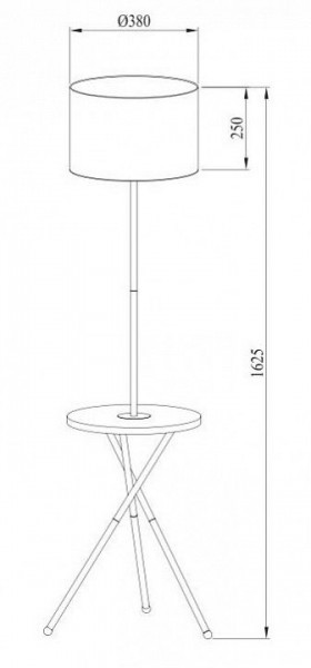 Торшер с полкой Arte Lamp Combo A2070PN-1BK в Асбесте - asbest.mebel24.online | фото 2