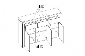 Тумба 3D3S, TAURUS, цвет белыйдуб вотан в Асбесте - asbest.mebel24.online | фото 1