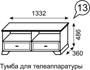 Тумба для телеаппаратуры Венеция 13 бодега в Асбесте - asbest.mebel24.online | фото 2