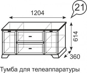 Тумба для телеаппаратуры Венеция 21 бодега в Асбесте - asbest.mebel24.online | фото 3