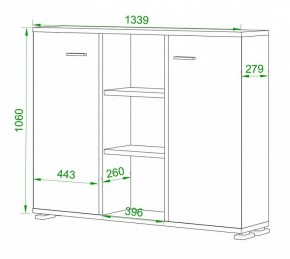 Тумба комбинированная Домино нельсон ПУ-60-3 в Асбесте - asbest.mebel24.online | фото 2