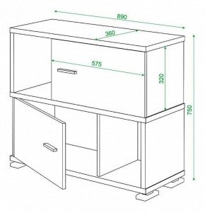 Тумба комбинированная Домино СБ-30/2 в Асбесте - asbest.mebel24.online | фото 3