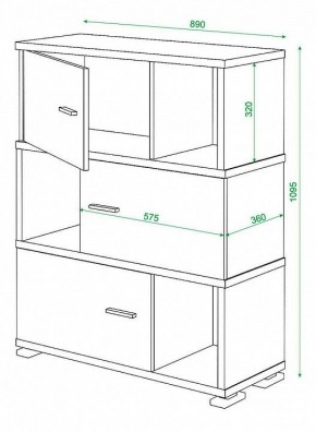 Тумба комбинированная Домино СБ-30/3 в Асбесте - asbest.mebel24.online | фото 3