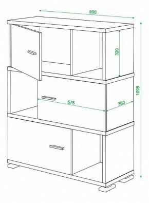Тумба комбинированная Домино СБ-30/3 в Асбесте - asbest.mebel24.online | фото 2