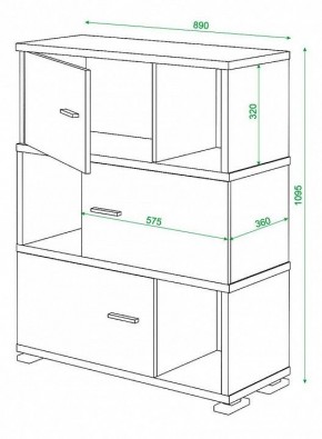 Тумба комбинированная Домино СБ-30/3 в Асбесте - asbest.mebel24.online | фото 3