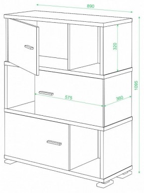 Тумба комбинированная Домино СБ-30/3 в Асбесте - asbest.mebel24.online | фото 3