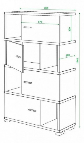 Тумба комбинированная Домино СБ-30/4 в Асбесте - asbest.mebel24.online | фото 3