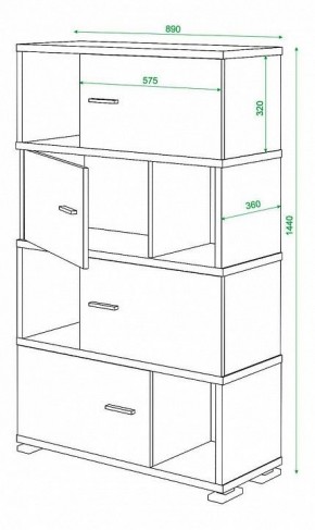 Тумба комбинированная Домино СБ-30/4 в Асбесте - asbest.mebel24.online | фото 2