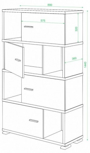 Тумба комбинированная Домино СБ-30/4 в Асбесте - asbest.mebel24.online | фото 3