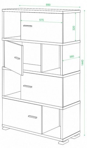 Тумба комбинированная Домино СБ-30/4 в Асбесте - asbest.mebel24.online | фото 2