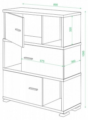 Тумба комбинированная СБ-30/3 в Асбесте - asbest.mebel24.online | фото 2