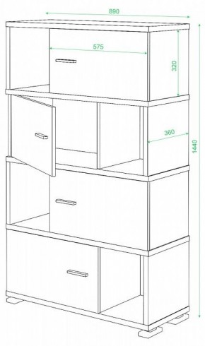 Тумба комбинированная СБ-30/4 в Асбесте - asbest.mebel24.online | фото 2