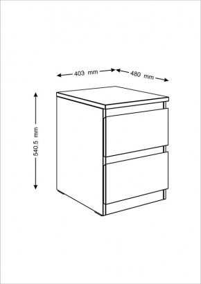 Тумба МАЛЬТА с двумя выдвижными ящиками, цвет белый в Асбесте - asbest.mebel24.online | фото 3