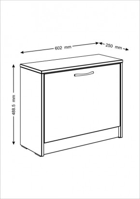 Тумба ОРИОН с одной полкой для обуви, цвет белый в Асбесте - asbest.mebel24.online | фото 3