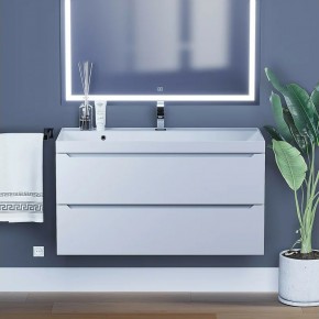 Тумба под раковину Uperwood Tanos 100 см, подвесная, белая матовая в Асбесте - asbest.mebel24.online | фото