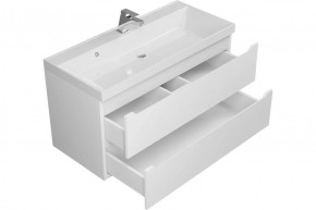 Тумба под раковину Uperwood Tanos 100 см, подвесная, белая матовая в Асбесте - asbest.mebel24.online | фото 2