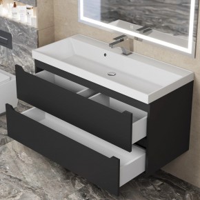 Тумба под раковину Uperwood Tanos 100 см, подвесная, черная матовая в Асбесте - asbest.mebel24.online | фото 10