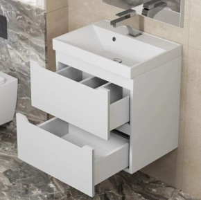 Тумба под раковину Uperwood Tanos 50 см, подвесная, белая матовая в Асбесте - asbest.mebel24.online | фото 3