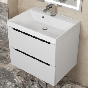 Тумба под раковину Uperwood Tanos 60 см, подвесная, белая/графит в Асбесте - asbest.mebel24.online | фото 10