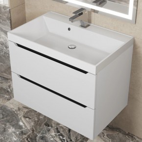 Тумба под раковину Uperwood Tanos 70 см, подвесная, белая/графит в Асбесте - asbest.mebel24.online | фото 9