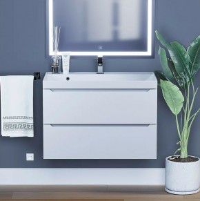 Тумба под раковину Uperwood Tanos 80 см, подвесная, белая матовая в Асбесте - asbest.mebel24.online | фото
