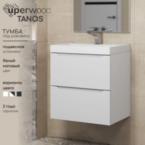 Тумба под раковину Uperwood Tanos 80 см, подвесная, белая матовая в Асбесте - asbest.mebel24.online | фото 5